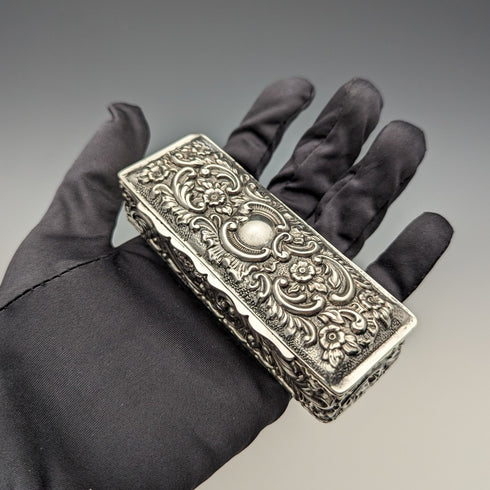 1901年 英国アンティーク 純銀製ボックス 71g George Nathan